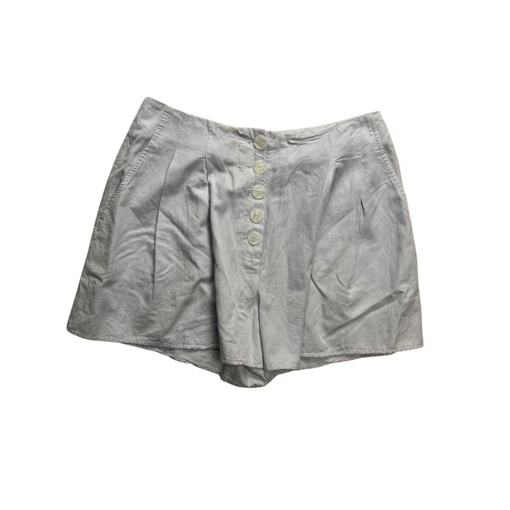 Gianni Bini Shorts Womens 6 Light Blue Button Front‎ High Rise Pleated Luxury